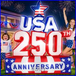 6FT 250th Anniversary 4th of July Inflatables Outdoor Decorations Patriotic Blow