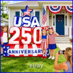 6FT 250th Anniversary 4th of July Inflatables Outdoor Decorations Patriotic Blow
