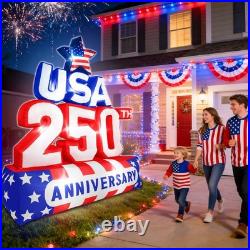 6FT 250th Anniversary 4th of July Inflatables Outdoor Decorations Patriotic Blow