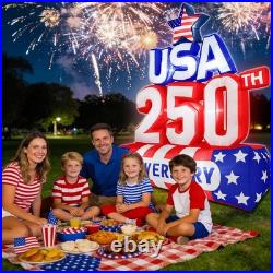 6FT 250th Anniversary 4th of July Inflatables Outdoor Decorations Patriotic Blow