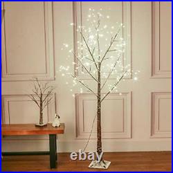 6FT 288LT Snow Tree with Fairy Lights Warm White for Christmas Party Wedding