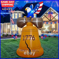 6FT 4Th of July Inflatable Liberty Bell, Patriotic Independence Day Inflatables