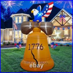 6FT 4th of July Inflatable Liberty Bell, Patriotic Independence Day