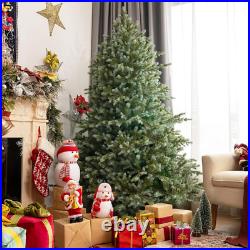 6FT Artificial Christmas Tree, Feel Real Unlit Hinged Xmas Spruce Tree With 892 Mi