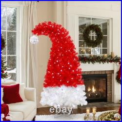 6FT Artificial Christmas Tree with LED Light, Shape Artificial Whimsical Xmas
