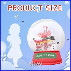 6FT Christmas Inflatables Snow Globe 2025 NEW LED Outdoor Decoration