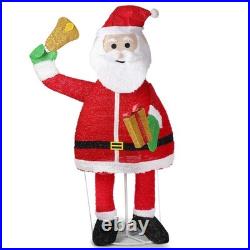 6FT Christmas Santa Claus Holding Bell with Light for Holiday Outdoor Decoration