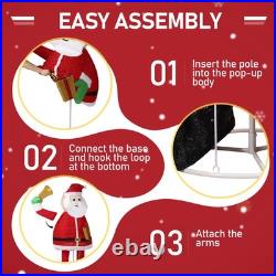 6FT Christmas Santa Claus Holding Bell with Light for Holiday Outdoor Decoration