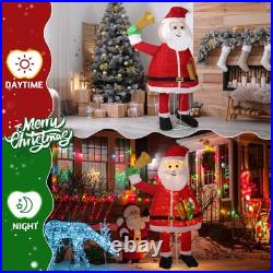 6FT Christmas Santa Claus Holding Bell with Light for Holiday Outdoor Decoration