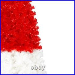 6FT Christmas Tree with LED Light & 1050 Tips Santa's Hat Shape Xmas Tree Red