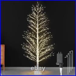 6FT Enchanting Birch Tree with 1300 LED Lights, Twinkle Light White Christmas Tr