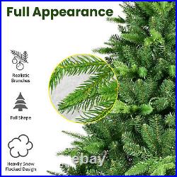 6FT Flocked Christmas Tree PE PVC Realistic Holiday Decoration Home Decor