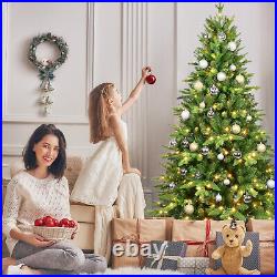 6FT Flocked Christmas Tree PE PVC Realistic Holiday Decoration Home Decor
