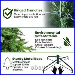 6FT Flocked Christmas Tree PE PVC Realistic Holiday Decoration Home Decor