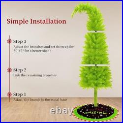 6FT Grinch Christmas Tree with Flexible Branches Green Monster Xmas Decoration 6FT Grinch Christmas Tree with Flexible Branches Green Monster Xmas Decoration