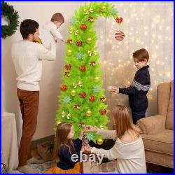6FT Grinch Christmas Tree with Flexible Branches Green Monster Xmas Decoration 6FT Grinch Christmas Tree with Flexible Branches Green Monster Xmas Decoration