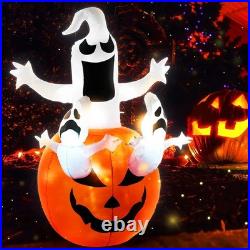 6FT Halloween Inflatables Outdoor Pumpkin & Ghosts Blow Up LED Yard Decor Multi 6FT Halloween Inflatables Outdoor Pumpkin & Ghosts Blow Up LED Yard Decor Multi