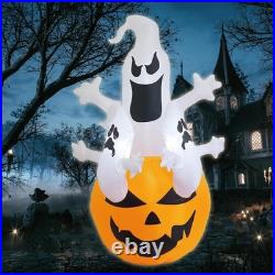 6FT Halloween Inflatables Outdoor Pumpkin & Ghosts Blow Up LED Yard Decor Multi 6FT Halloween Inflatables Outdoor Pumpkin & Ghosts Blow Up LED Yard Decor Multi