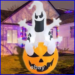 6FT Halloween Inflatables Outdoor Pumpkin & Ghosts Blow Up LED Yard Decor Multi 6FT Halloween Inflatables Outdoor Pumpkin & Ghosts Blow Up LED Yard Decor Multi