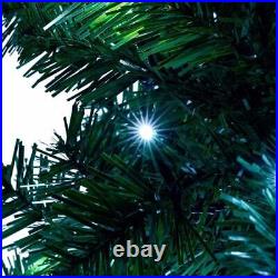 6FT Hinged Fir Artificial Fir Bent Top Christmas Tree Holiday Decoration