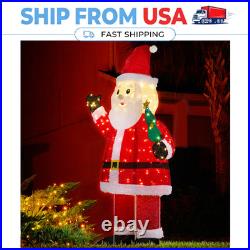 6FT Lighted Santa Claus Christmas Decoration with LED Outdoor Pull Up Xmas Decor