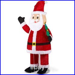 6FT Lighted Santa Claus Christmas Decoration with LED Outdoor Pull Up Xmas Decor