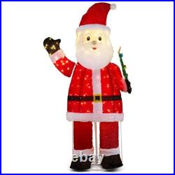 6FT Lighted Santa Claus Christmas Decoration with LED Outdoor Pull Up Xmas Decor