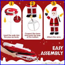 6FT Lighted Santa Claus Christmas Decoration with LED Outdoor Pull Up Xmas Decor