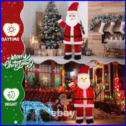 6FT Lighted Santa Claus Christmas Decoration with LED Outdoor Pull Up Xmas Decor