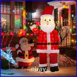 6FT Lighted Santa Claus Christmas Decoration with LED Outdoor Pull Up Xmas Decor