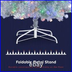 6FT Pre-Lit Artificial Christmas Tree with 300 LED Lights & Metal Stand