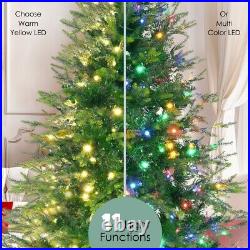 6FT Pre-Lit Aspen Fir Artificial Christmas Tree with Wreath&Garland Green