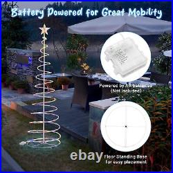 6Ft 182 LED Spiral Christmas Tree Light Star Multi-color Decoration Lamp 2 Pack