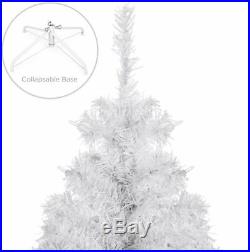 6Ft Hinged Artificial Pine Christmas Tree Pre Lit 250 Lights Warm White Stand