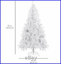 6Ft Hinged Artificial Pine Christmas Tree Pre Lit 250 Lights Warm White Stand