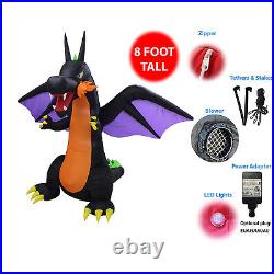 6Ft Lighted Halloween Inflatable Fire Dragon Wings LED Outdoor Indoor Decoration