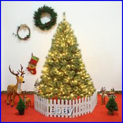 6Ft Pre-Lit PVC Artificial Carolina Pine Tree Pre-strung 260 LED White Lights