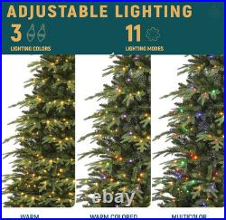 6Ft Prelit Pencil Green Aspen Fir Christmas Tree with Remote
