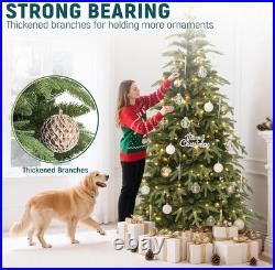 6Ft Prelit Pencil Green Aspen Fir Christmas Tree with Remote