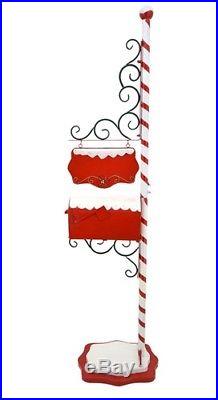 6Ft. Tall Red Decorative Candy Cane, North Pole, Santa Christmas Mailbox