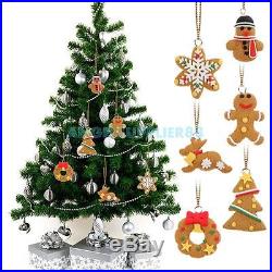 6Pcs Christmas Tree DIY Decor Clay Pendants Hanging Ornament Party Holiday Gift