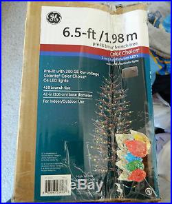 6 1/2 ft prelit branch christmas tree with200 LED lights