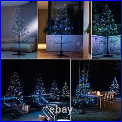 6.5FT LED Pre-Lit Artificial Tree with 153 Lights Warm and RGB, Indoor Outdoo