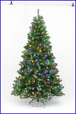 6.5' Arctic Spruce Artificial Christmas Tree with Multi-color LED Lights
