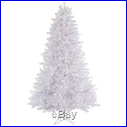 6.5′ Crystal White Pine Christmas Tree with 550 LED Warm White Lights with Stand