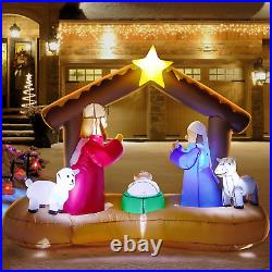 6.5 FT Christmas Inflatable Nativity Scene Outdoor, Nativity Sets, Xmas Holiday