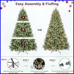 6.5 FT Pre-Lit Artificial Christmas Tree with 1651 PE&PVC 6.5FT Green(pre-lit)