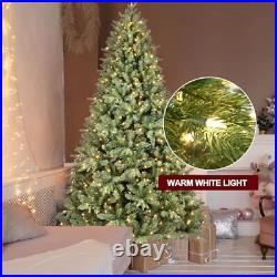 6.5 FT Pre-Lit Artificial Christmas Tree with 1651 PE&PVC 6.5FT Green(pre-lit)