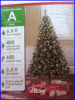 6.5 Foot Madison Pine Prelit with Clear Mini Lights Artificial Christmas Tree