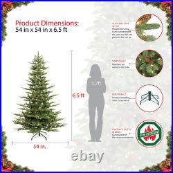 6.5 Foot Pre-Lit Aspen Fir Artificial Christmas Tree with 500 UL Listed Clear